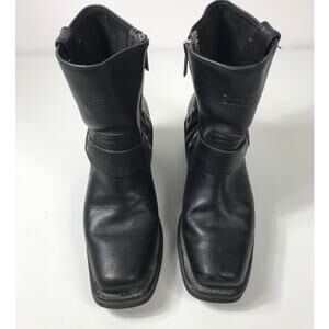Harley Davidson Men's El Paso Harness Leather Motorcycle Boots Side Zip